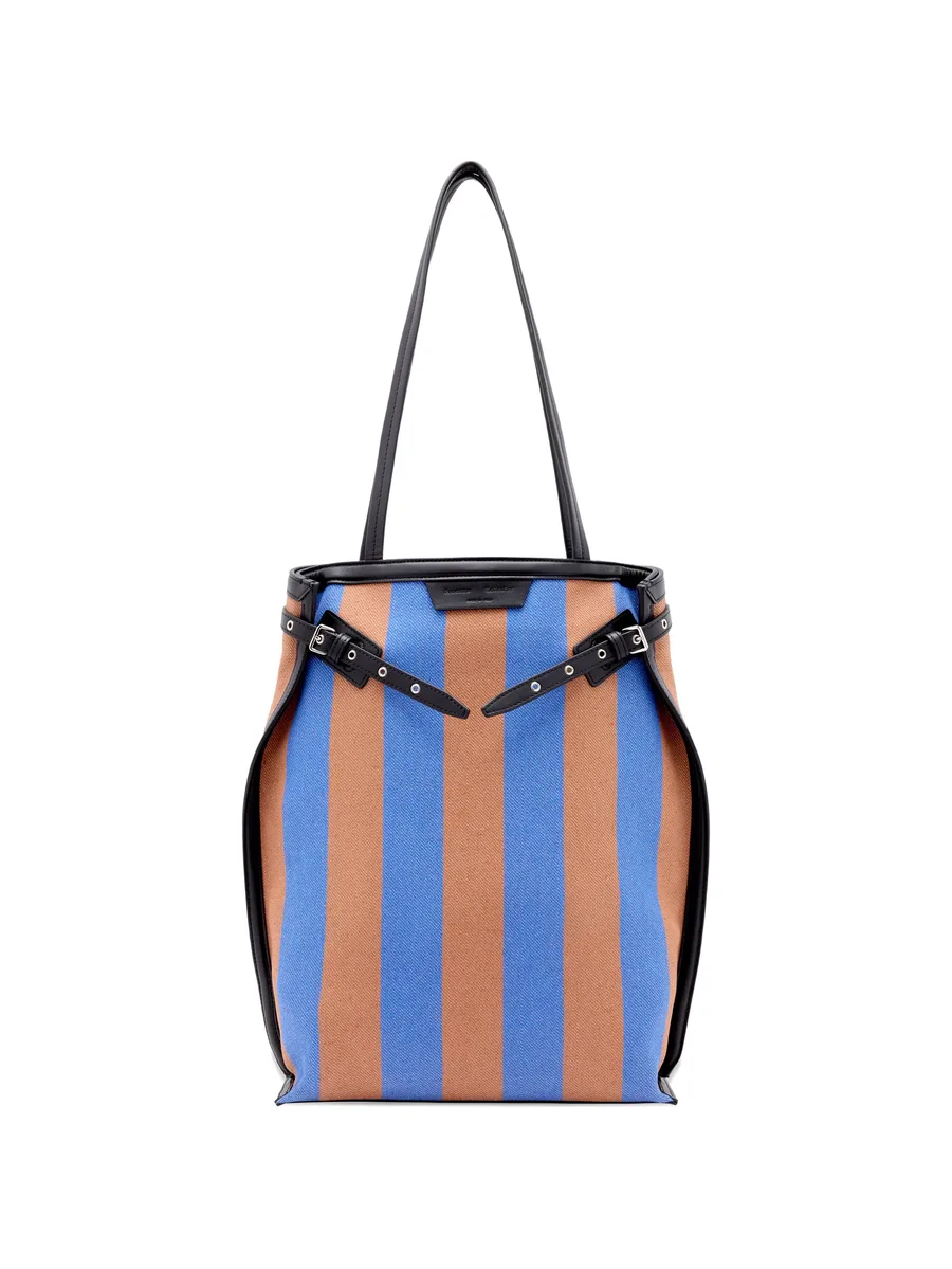 North South Days striped canvas tote bag 13