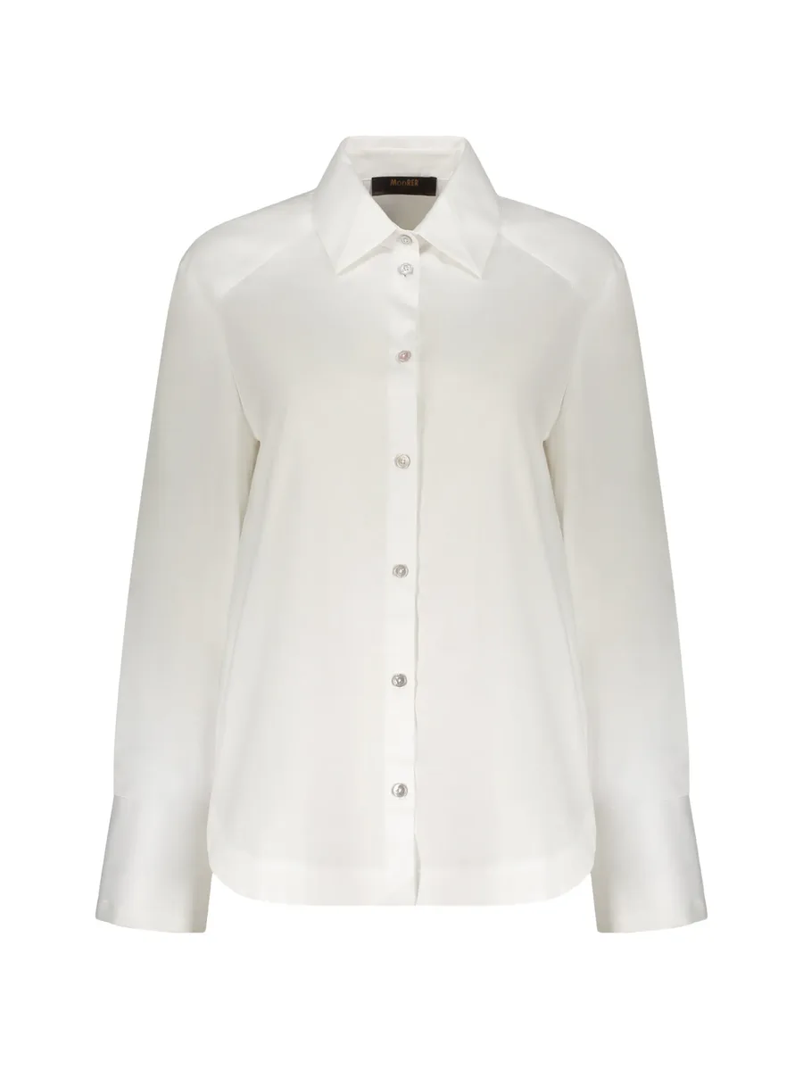 French-collar button-up shirt 1