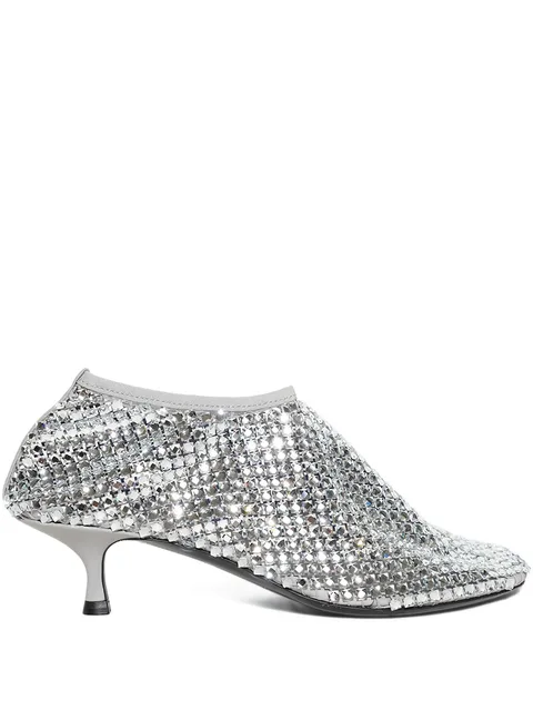 50mm crystal-embellished heeled pumps