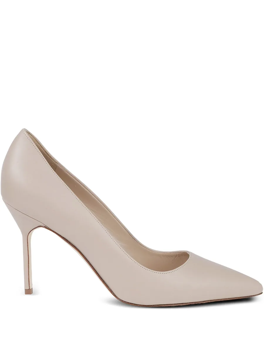 90mm pointed-toe leather pumps 2