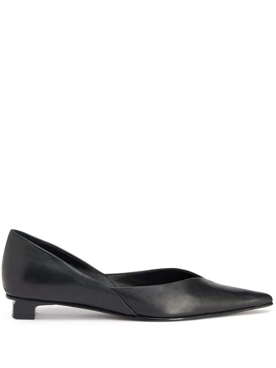 pointed flat leather pumps 2