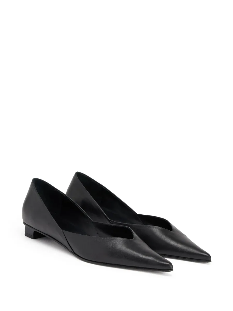 pointed flat leather pumps 4