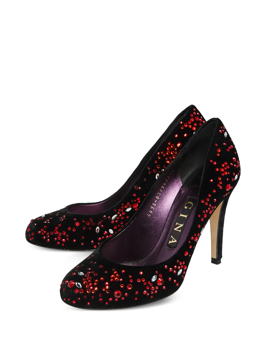 100mm crystal-embellished velvet pumps 3
