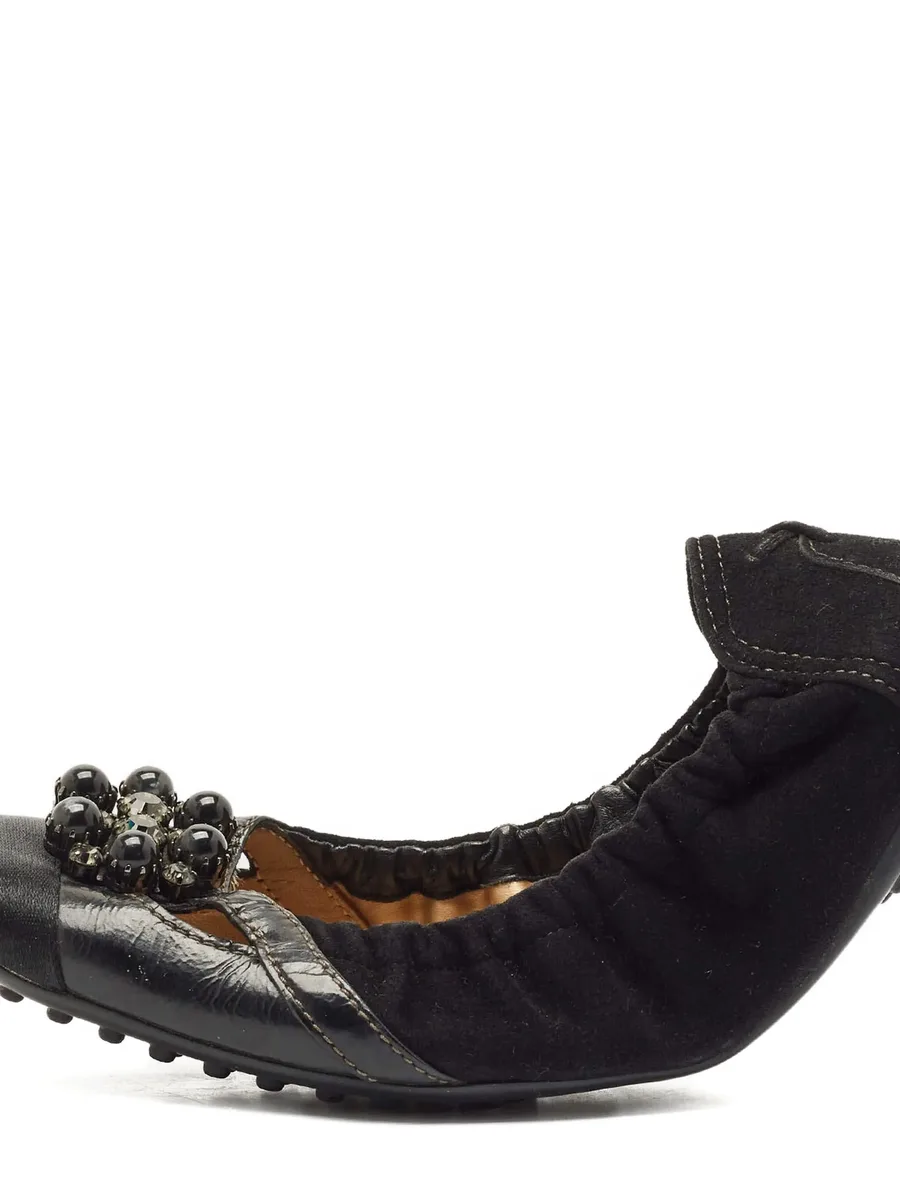 beaded panelled ballet flats 4