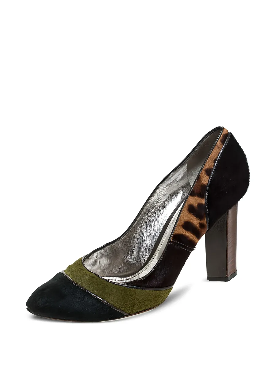 2024 Pony Hair Leopard Print Pumps 1