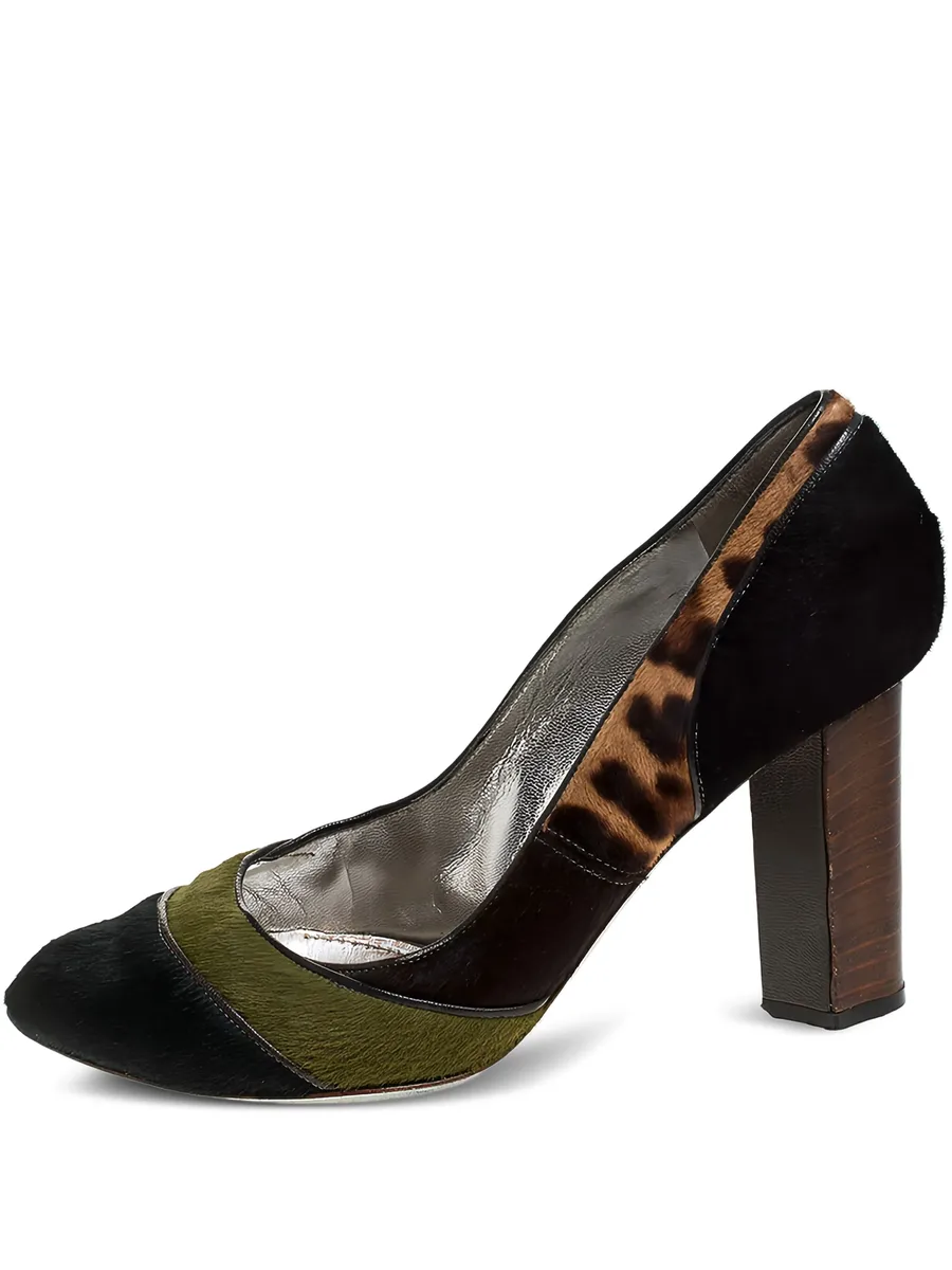 2024 Pony Hair Leopard Print Pumps 3