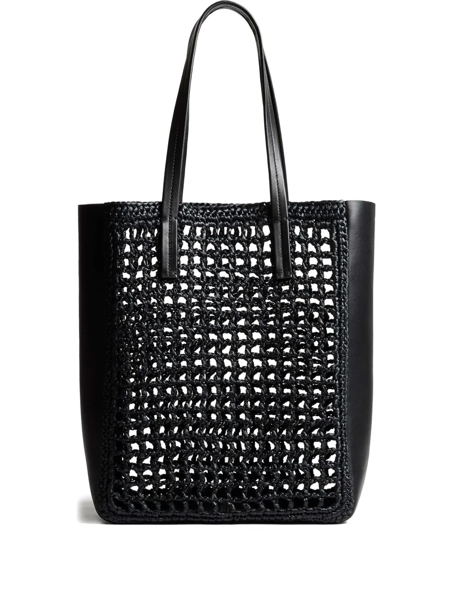 small Zoe woven-panel tote bag 1
