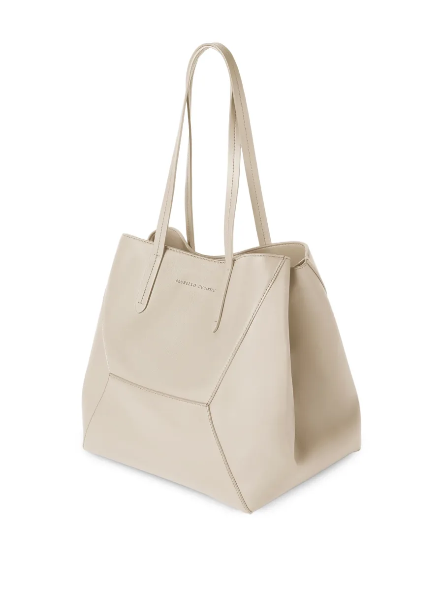 small BC Duo leather tote bag 8