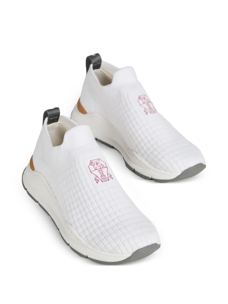 techno cotton slip-on runners with embroidered logo 8