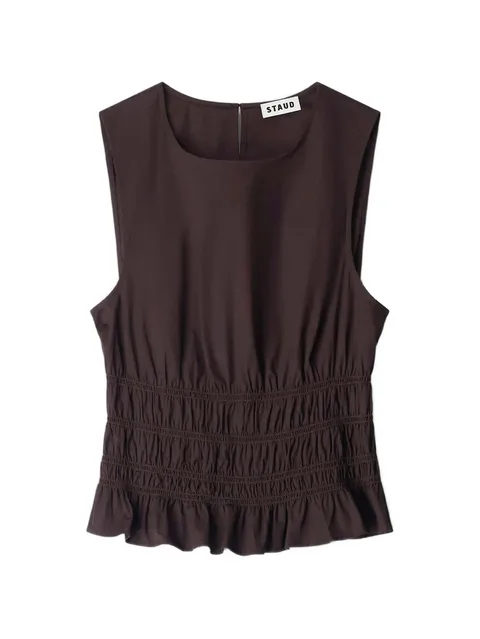 Culver shirred ruffled top