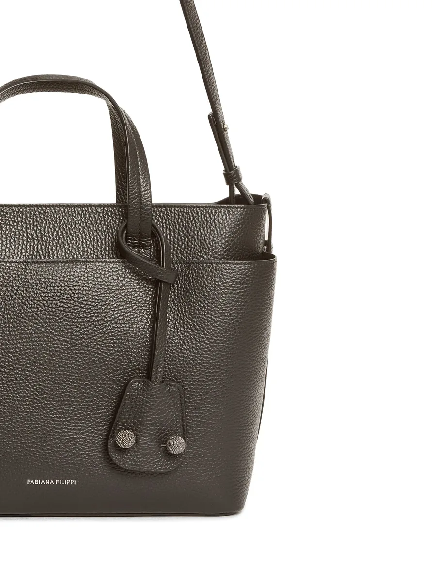 large pebble-leather tote bag 7