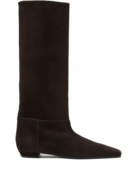 suede knee-high boots