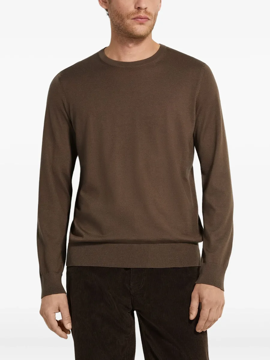 mélange crew-neck sweater 4