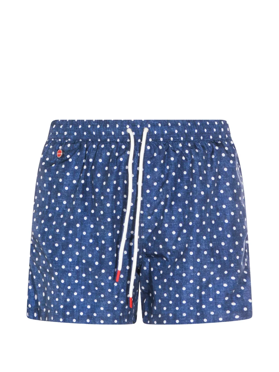polka-dot swim shorts 1