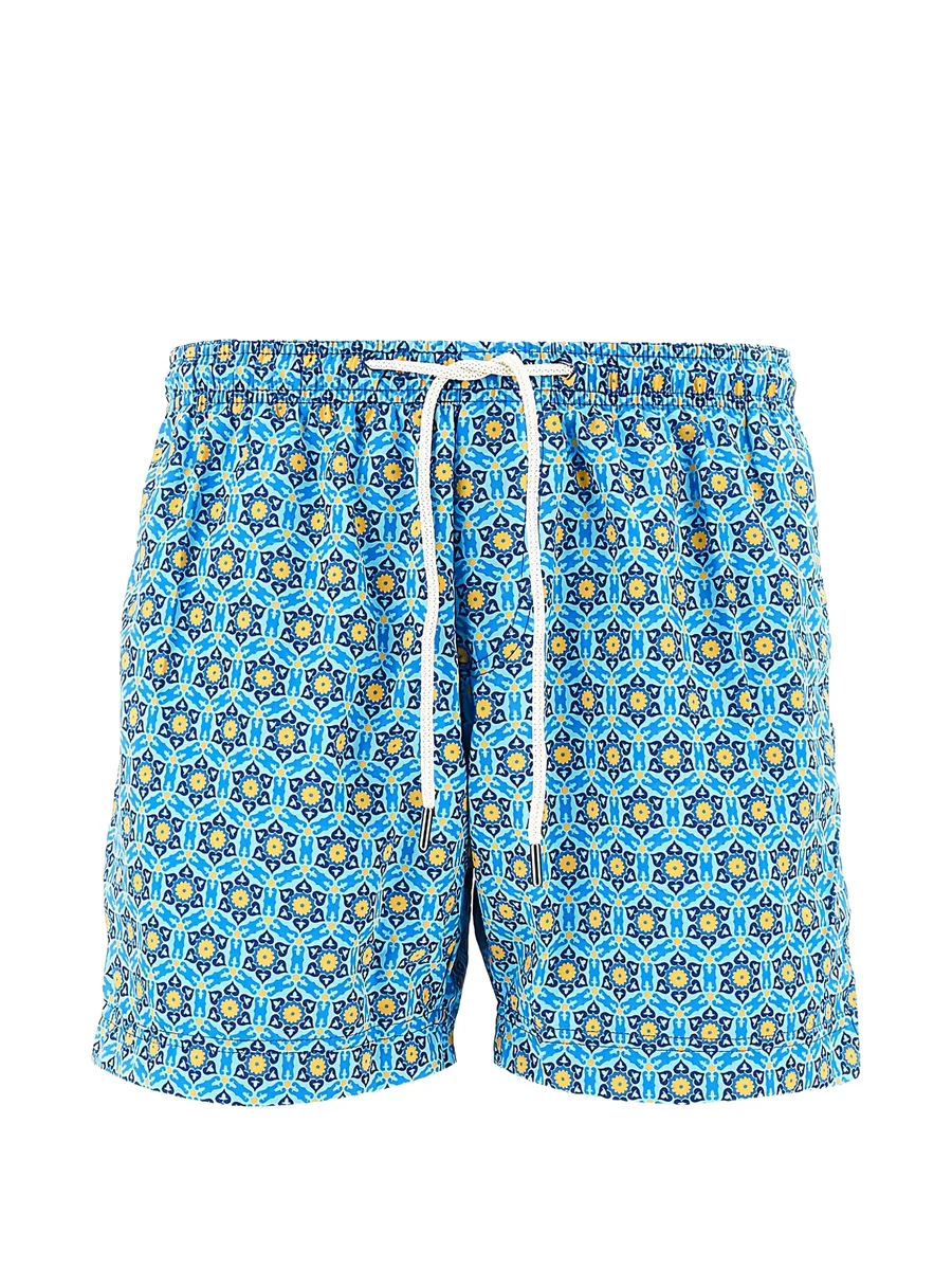 patterned swim shorts 1