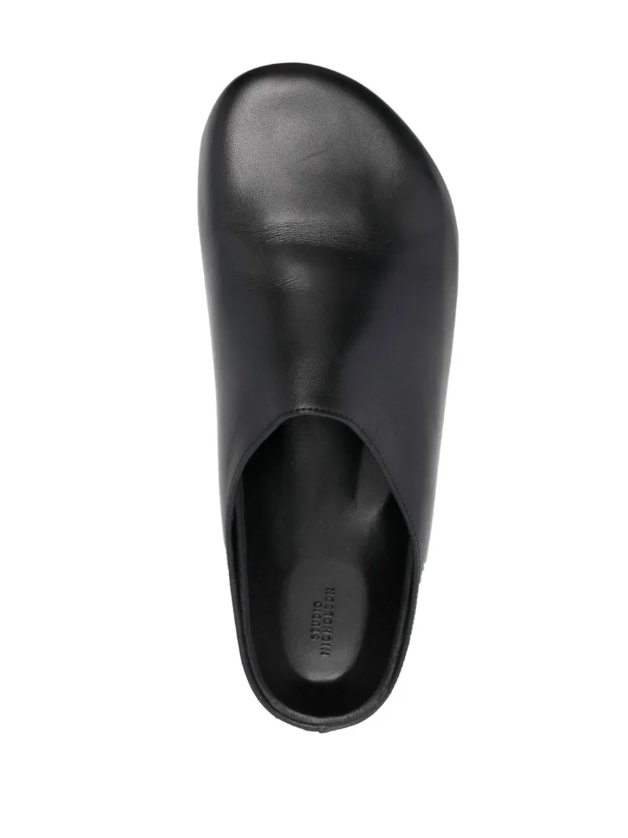 round-toe leather slippers 8