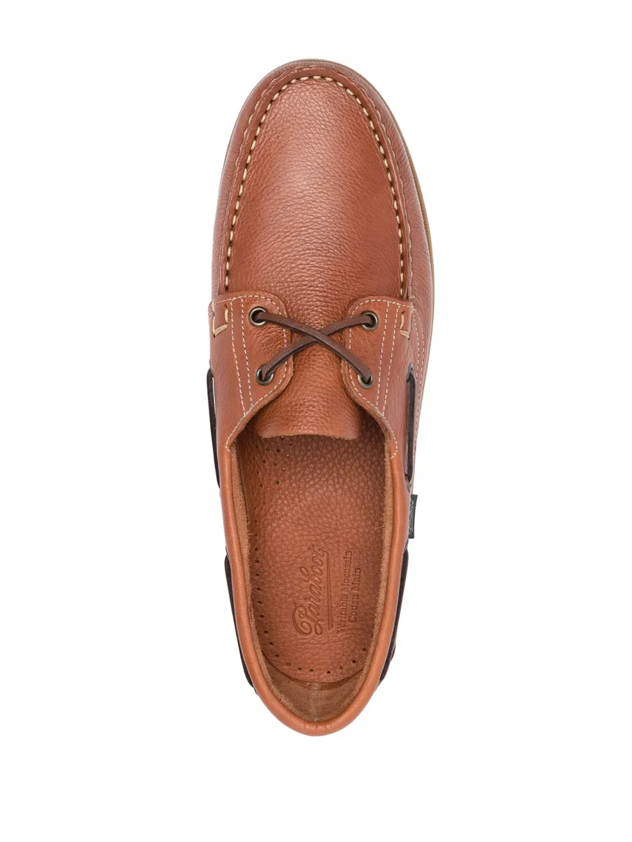 Barth lace-up leather boat shoes 8