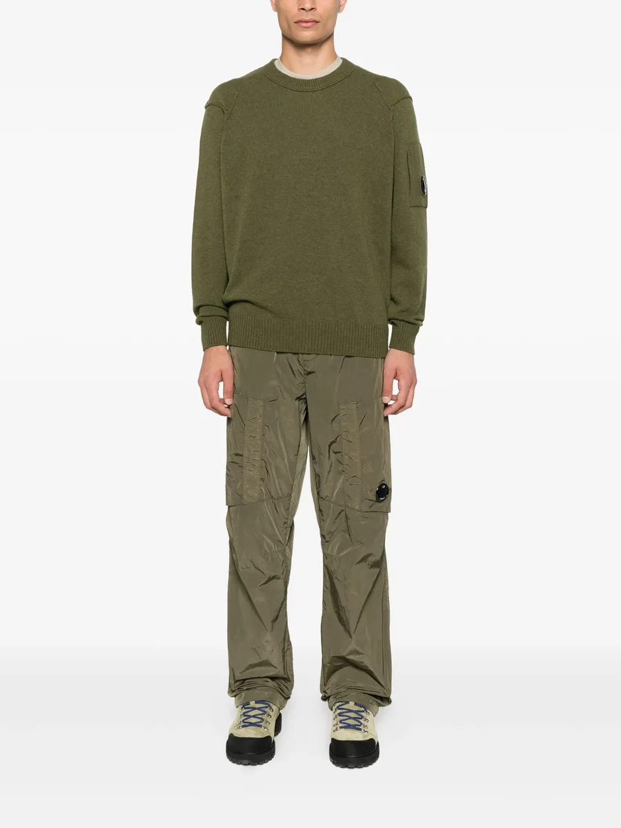 Lens-detail crew-neck sweater 3