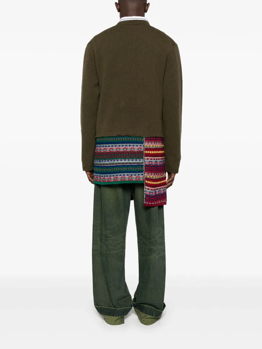 patchwork-panelled sweater 7