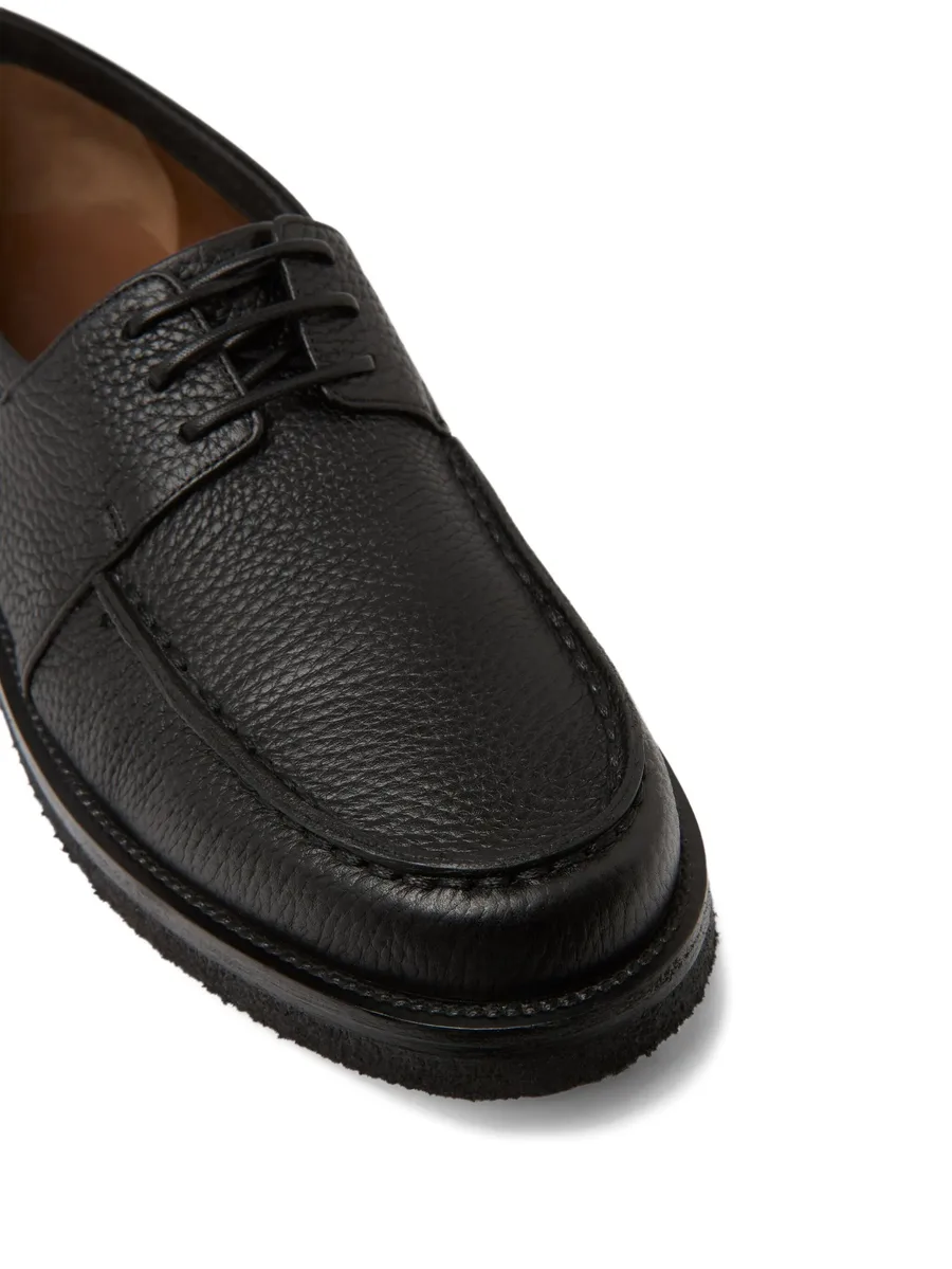pebble-grain leather boat shoes 8