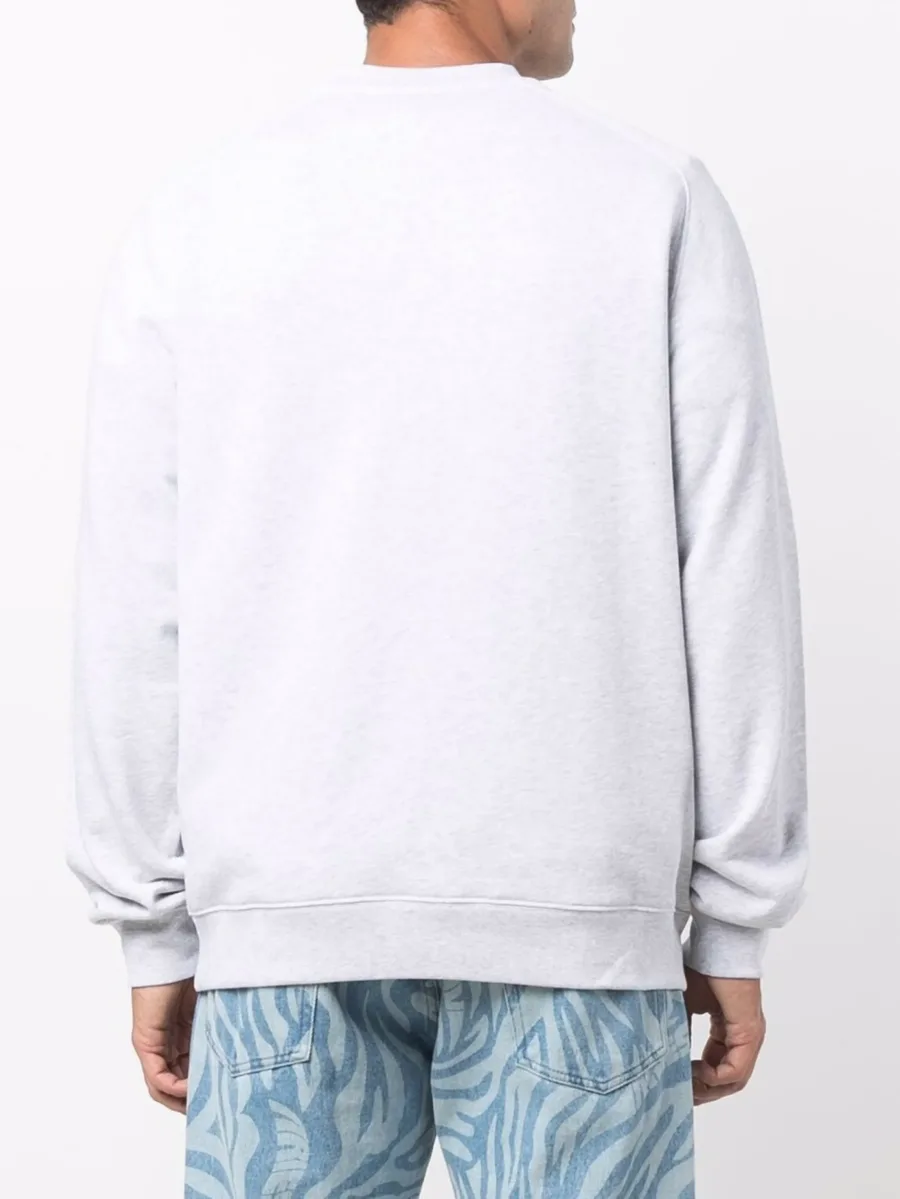 logo-print crew neck jumper 7