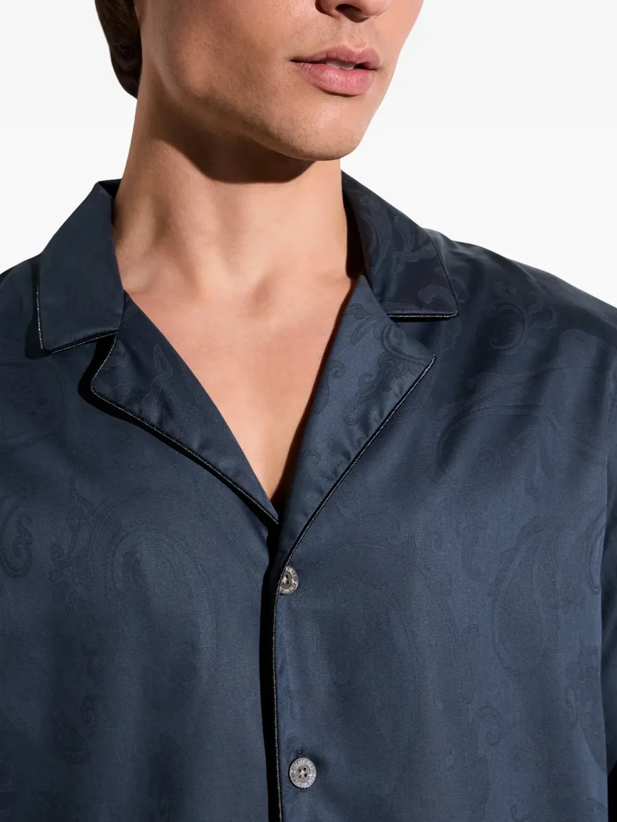 paisley-jacquard cotton pajamas 5