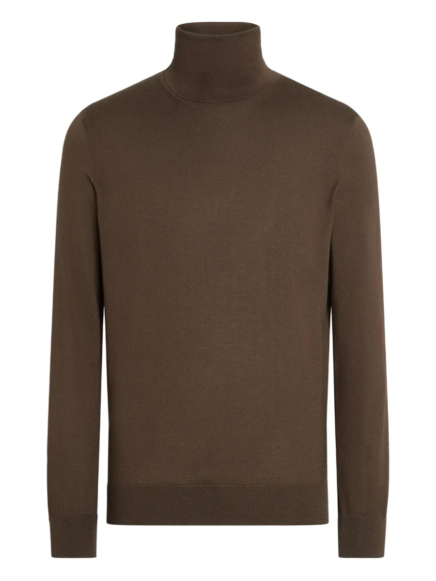 turtleneck cashmere-blend sweater 1