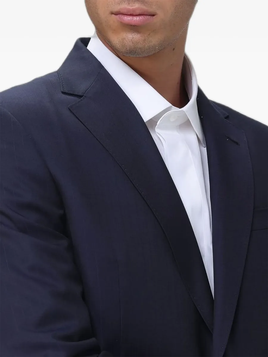 pinstripe single-breasted suit 10