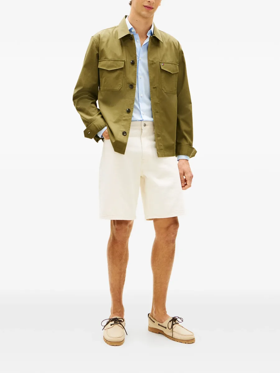 logo-patch flap-pocket jacket 4