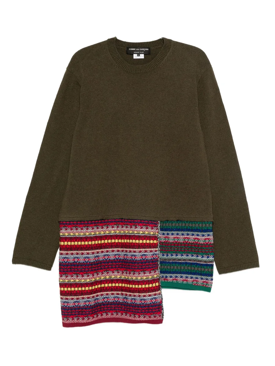 patchwork-panelled sweater 1