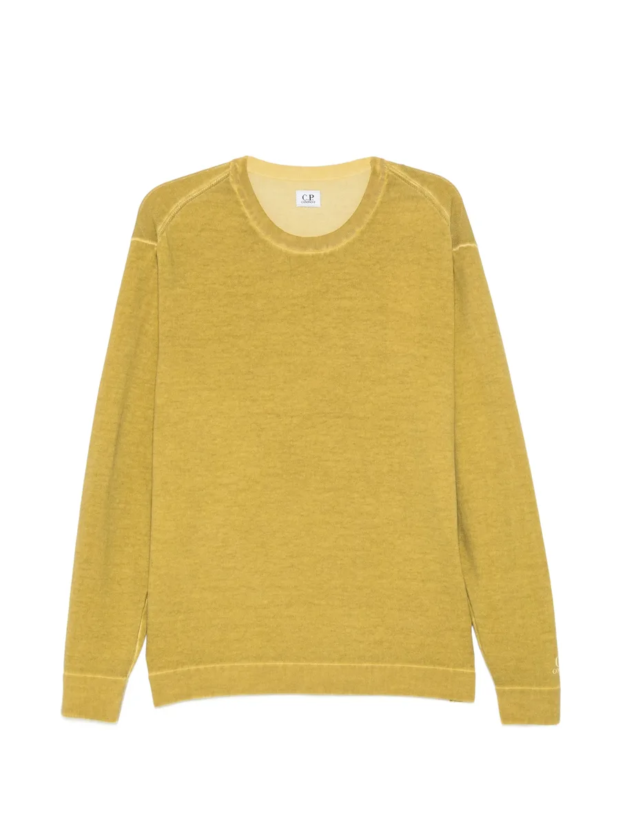 cotton crepe double dyed crewneck sweater 1