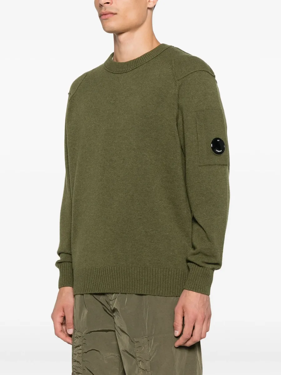 Lens-detail crew-neck sweater 5