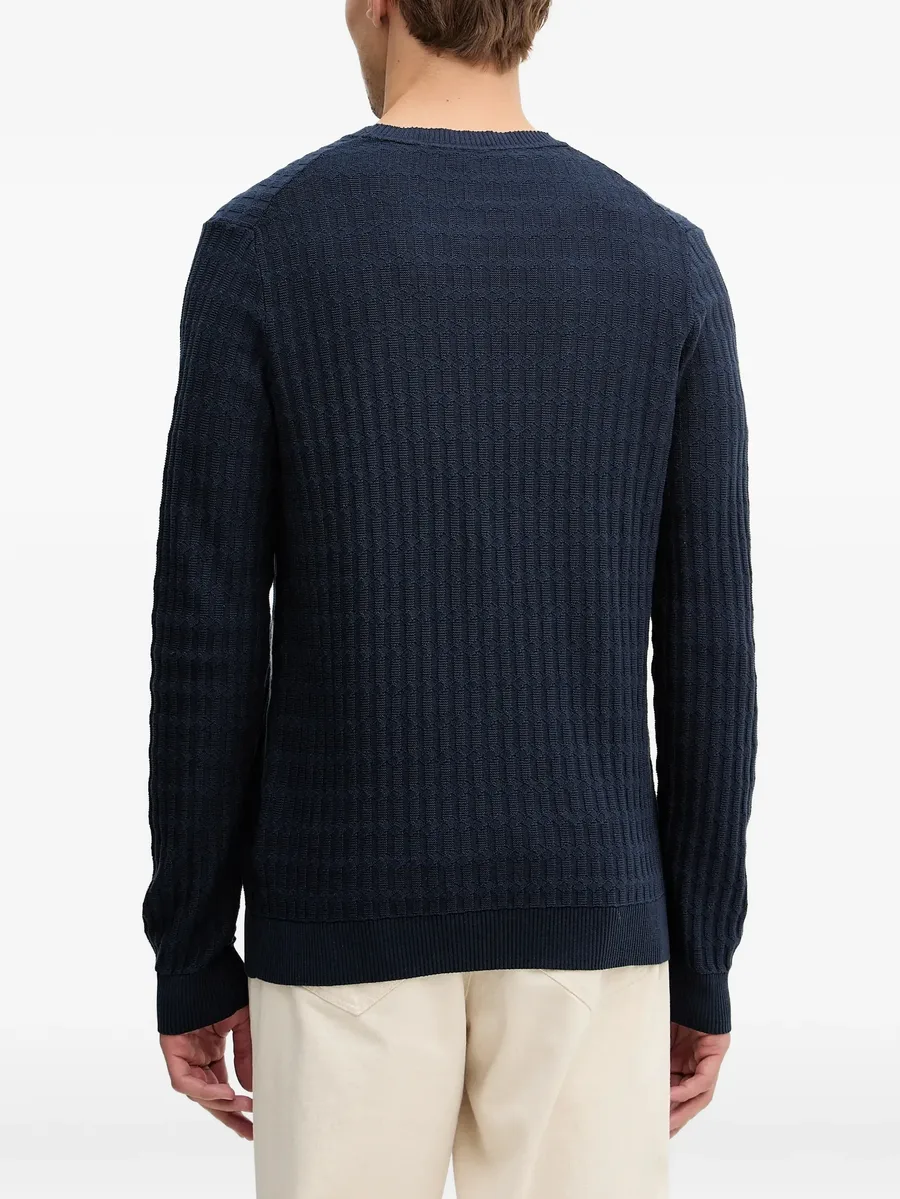 textured long-sleeve jumper 6