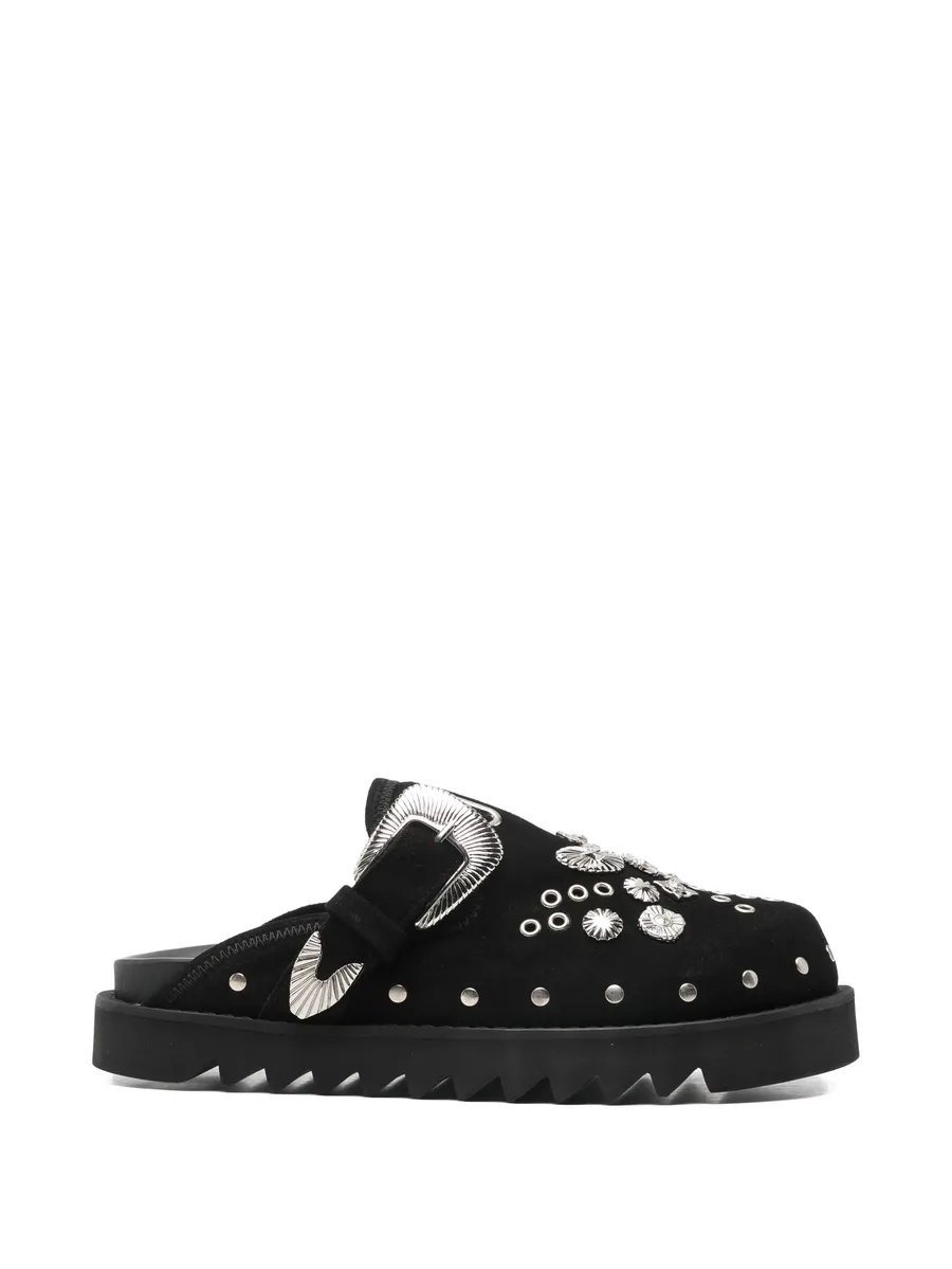 buckle embellished slippers 2