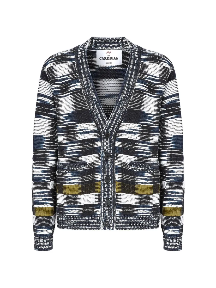 checked-pattern cardigan 2
