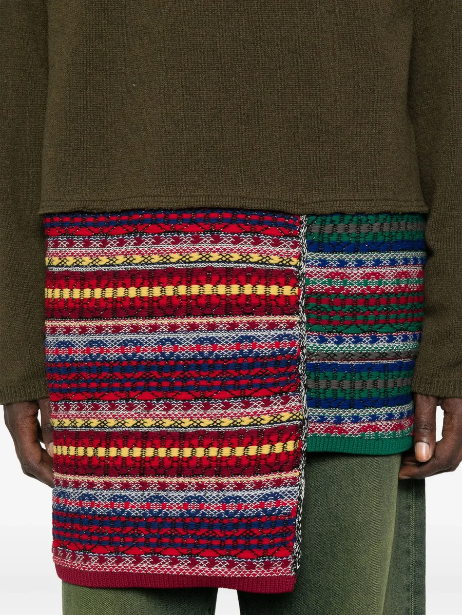 patchwork-panelled sweater 10