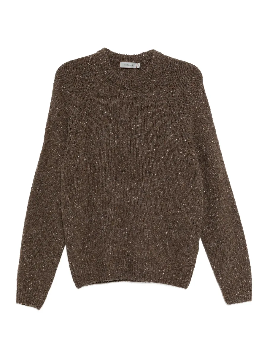 speckled crew-neck sweater 1