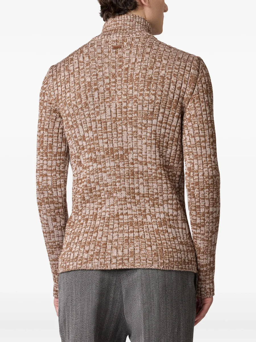 ribbed half-zip sweater 5