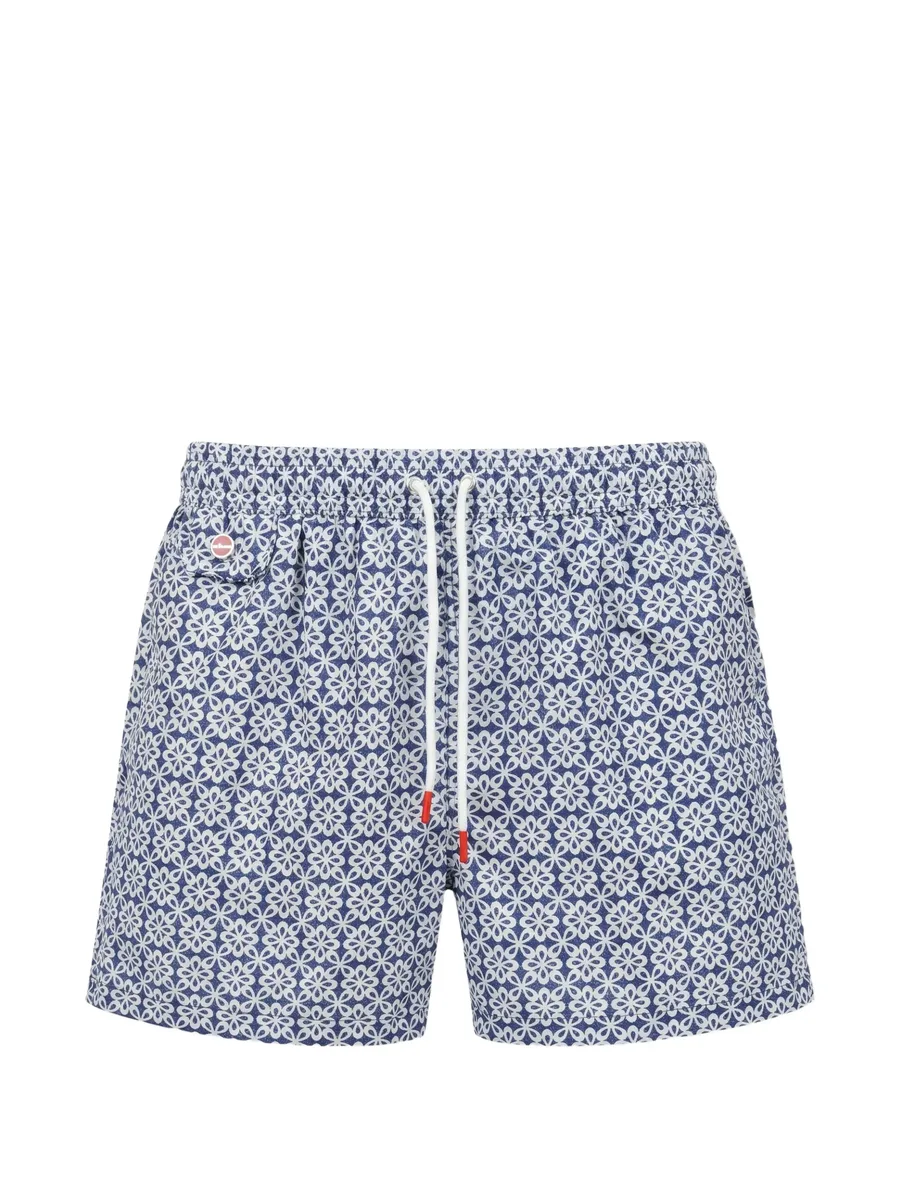 floral-print drawstring swim shorts 1