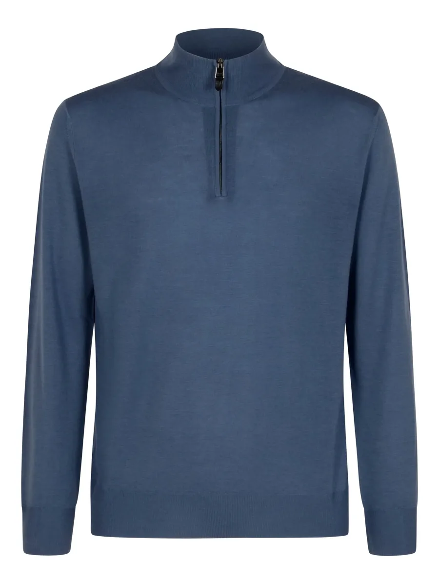 high-neck half-zip sweater 1