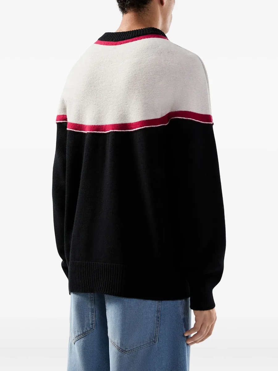 logo-intarsia sweater 10