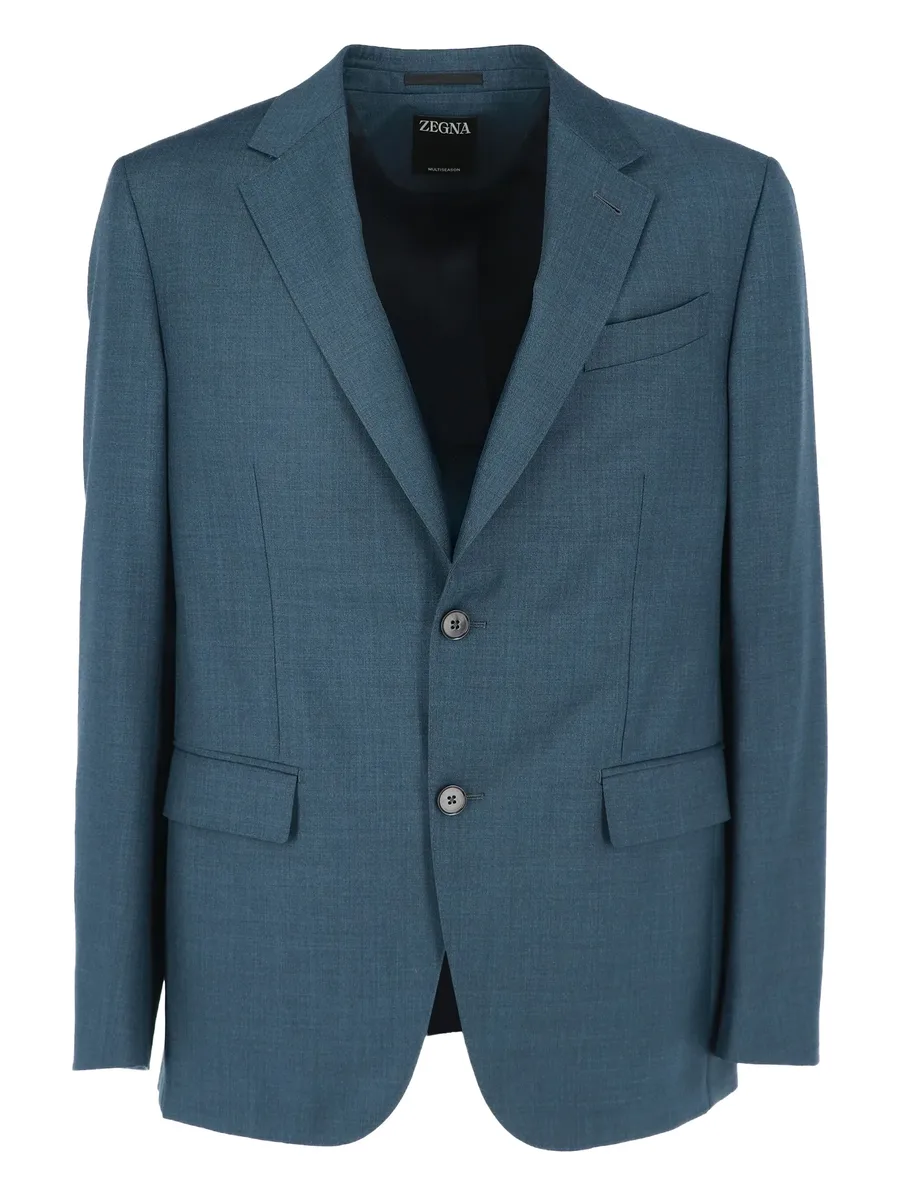 button-fastening long-sleeves suit 1