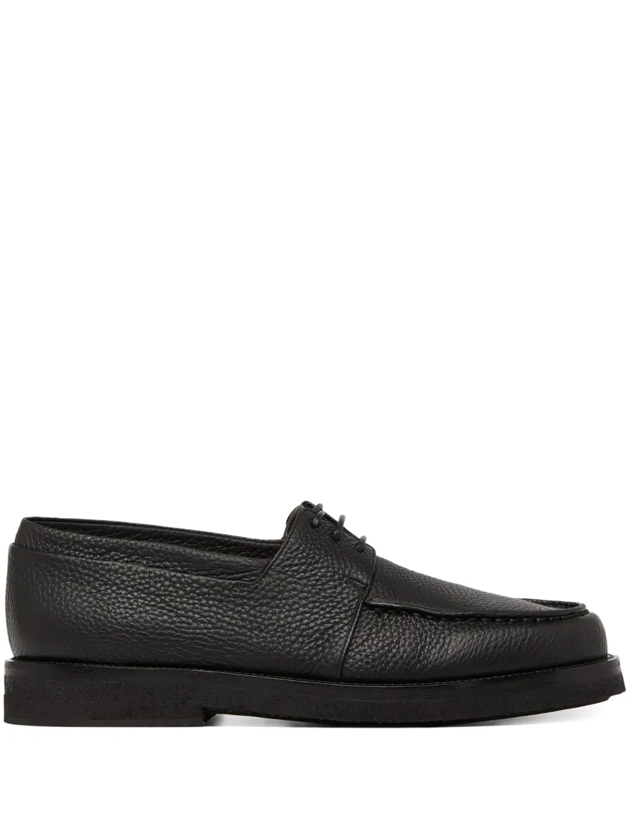 pebble-grain leather boat shoes 2