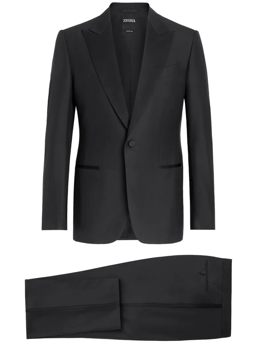 Trofeo 600 single-breasted wool-silk suit 1