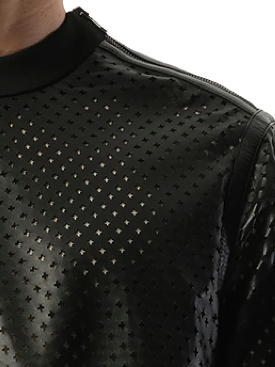 perforated leather sweatshirt 9