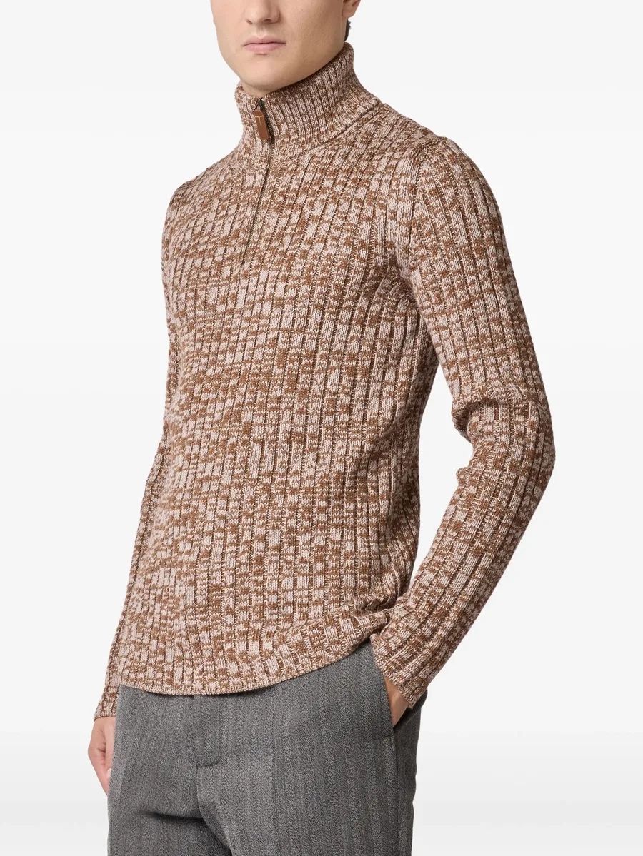 ribbed half-zip sweater 3