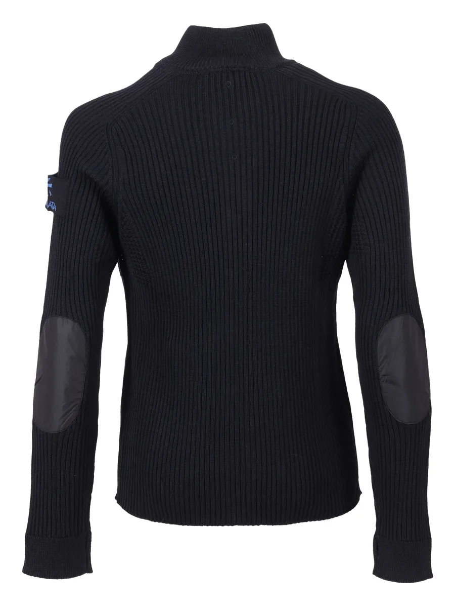 bibbed zip-up cardigan 3
