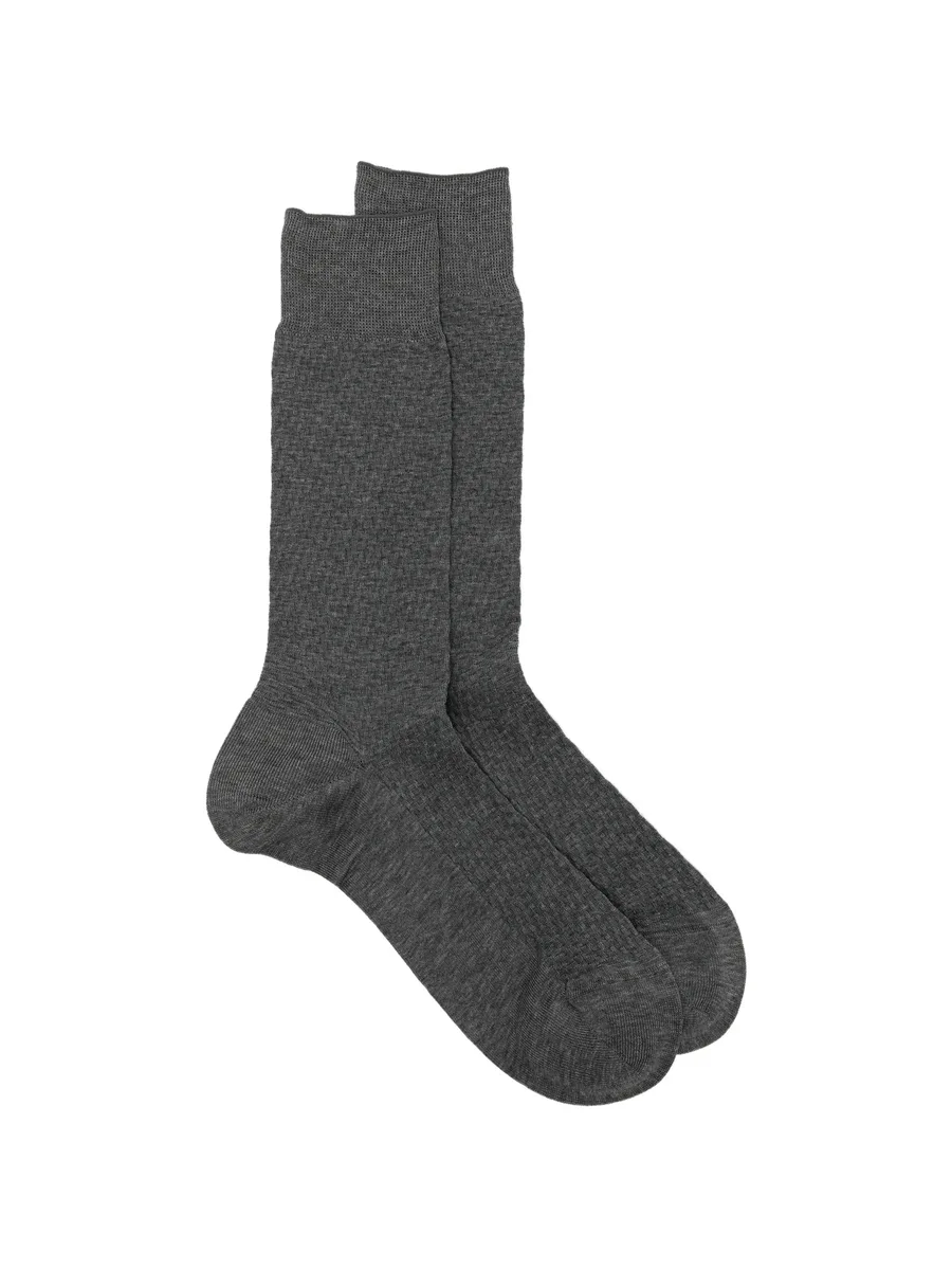 Grey Cotton Blend Socks 1