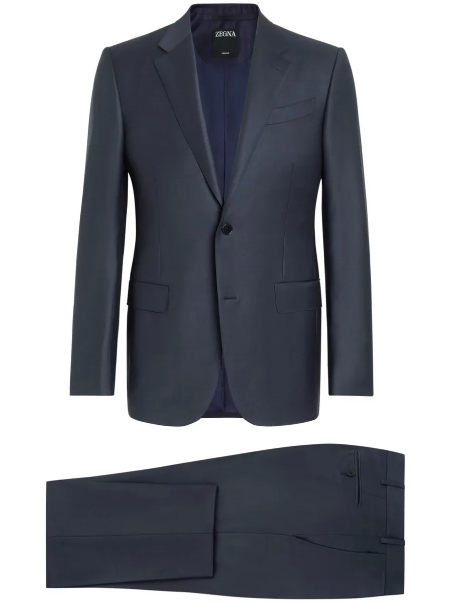 Trofeo single-breasted wool suit 1