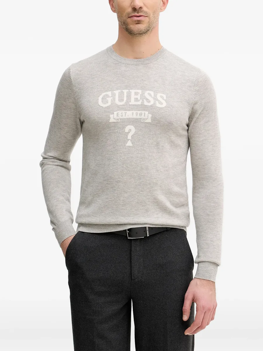 logo crew-neck sweater 1